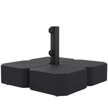 Outsunny Patio Umbrella Base with Wheels Outdoor Umbrella Stand Holder for 1.5"/1.9" Poles Black - product image 1