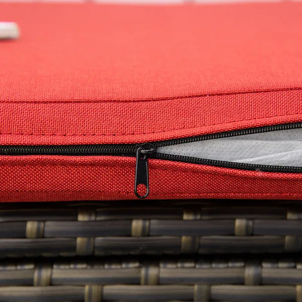 Outsunny Patio Wicker Storage Bench Red 27 Gallon Outdoor PE Rattan Furniture Large Capacity Footstool Rectangle Box - product image 8