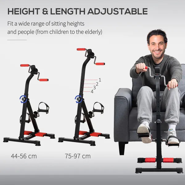 Pedal Exerciser, Hand Arm Knee and Leg Exercise Machine for Seniors, Height-adjustable, with LCD Display and Foot Massage Roller - product image 4