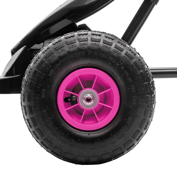 Aosom Pedal Go Kart for Kids 5-12, Durable Ride-On Toy with Rubber Tires Outdoor Play Vehicles, Pink - product image 9