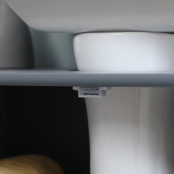 Pedestal Sink Storage Cabinet Bathroom Vanity with Doors Shelf Grey - product image 9