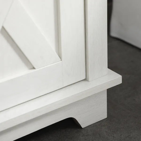 Kleankin Pedestal Vanity Cabinet White 2-Door Bathroom Sink Cabinet with Shelves - product image 10