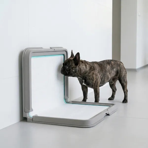 PawHut Pee Pad Holder Foldable Dog Litter Box with 3 Disposable Pads, 33.9" x 24.4", Gray - product image 10