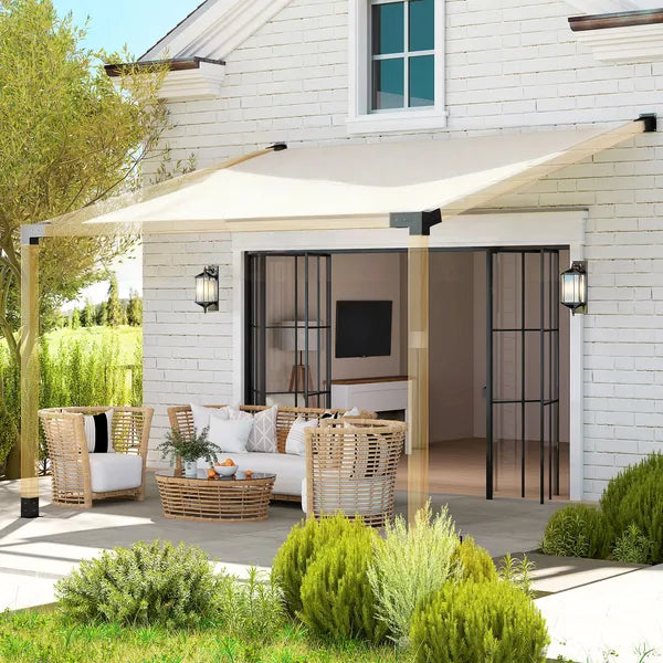 Outsunny Pergola Kit, 15 Degree Slanted Pergola Bracket Kit with 3-Way Brackets, Post Bases, Wall Mounts for 3.6" X 3.6" Lumber, Black - product image 10