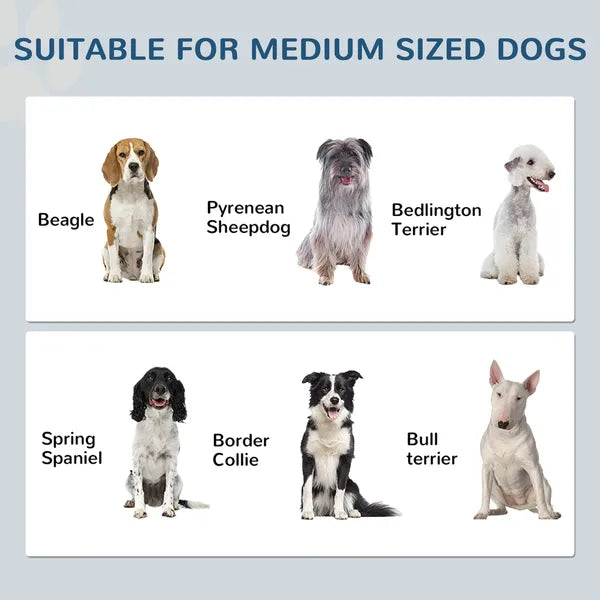PawHut Pet Feeding Station for Medium Dogs, White, with Storage, Raised Bowls, Adjustable Panel, Hooks - product image 4