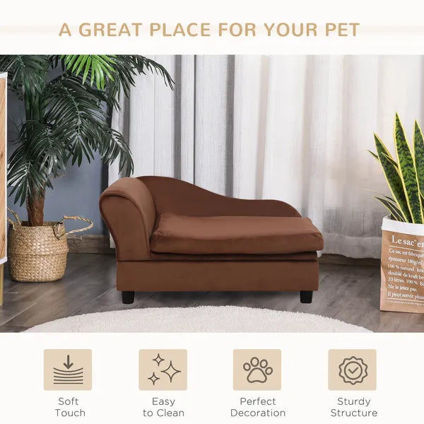 Pet Sofa Bed Couch with Storage, Pet Sofa for Cats and Small Dogs, Brown - product image 8