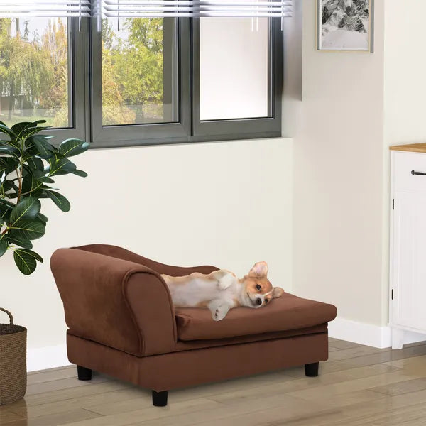 Pet Sofa Bed Couch with Storage, Pet Sofa for Cats and Small Dogs, Brown - product image 10