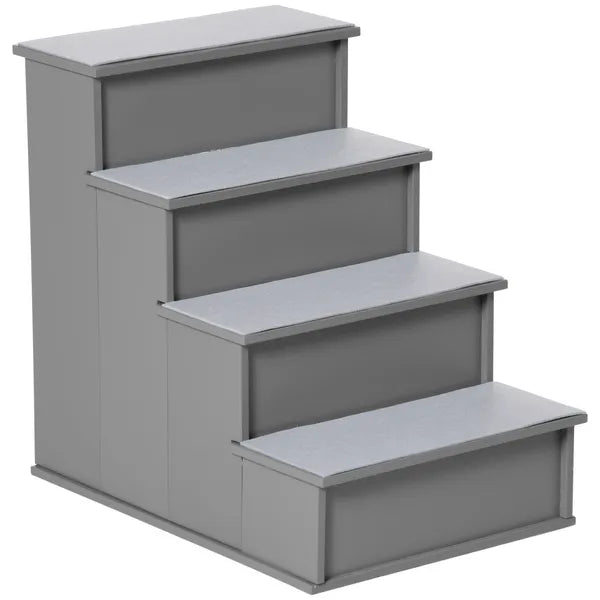 PawHut Pet Stairs Small Dog Steps for Couch Bed with Cushioned Cover Grey - product image 11