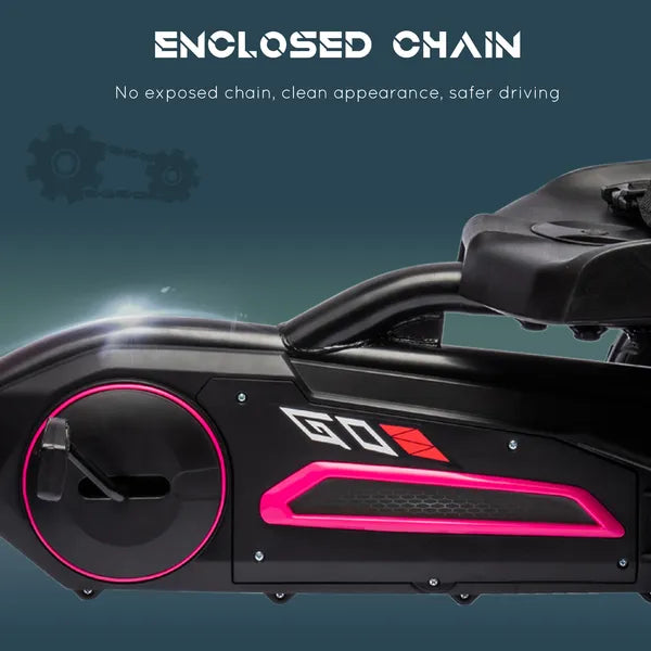 Aosom Pink Pedal Go Kart for Kids Swing Axle Shock-Absorbing Wheels Outdoor Fun - product image 7