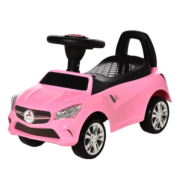 Aosom Pink Toddler Ride On Toy Car Foot-to-Floor with Music Horn Headlights Storage - product image 11