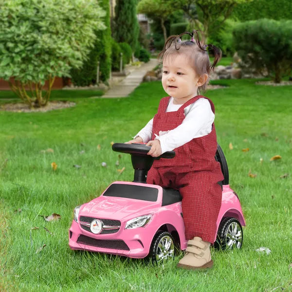 Aosom Pink Toddler Ride On Toy Car Foot-to-Floor with Music Horn Headlights Storage - product image 2
