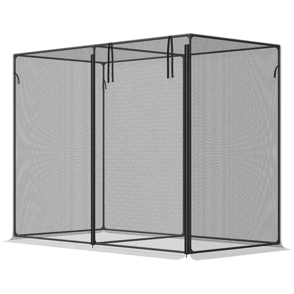 Outsunny Plant Protection Tent 6x3 Ft Tall Crop Cage with Zippered Doors Storage Bag Ground Stakes Black - product image 11