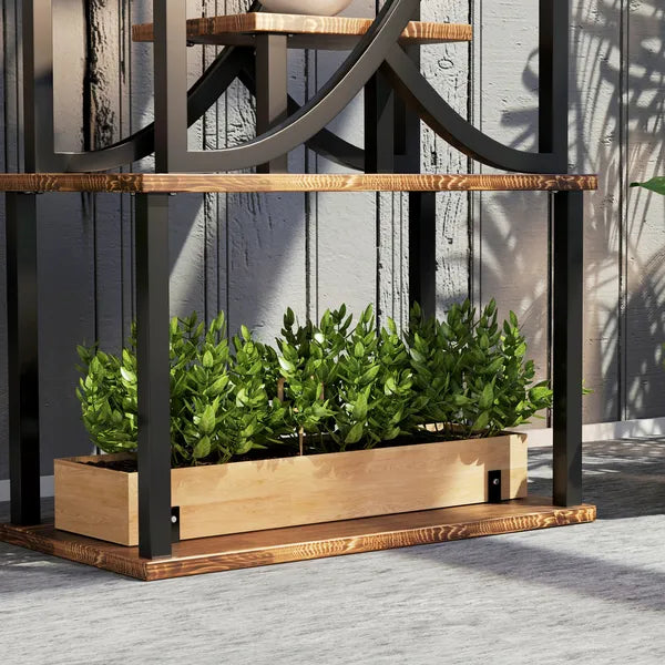 Outsunny Plant Stand Indoor, 8 Tier 62" S-Shaped Plant Shelf, Corner Plant Rack for Multiple Plants, Carbonised Finish - product image 9