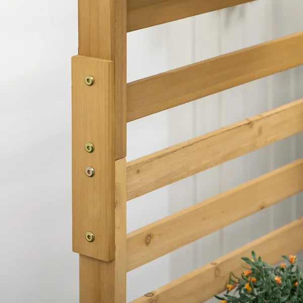 Outsunny Plant Stand Outdoor with 5 Hanging Flower Boxes Wooden Lattice for Patio Porch Climbing Plants - product image 8