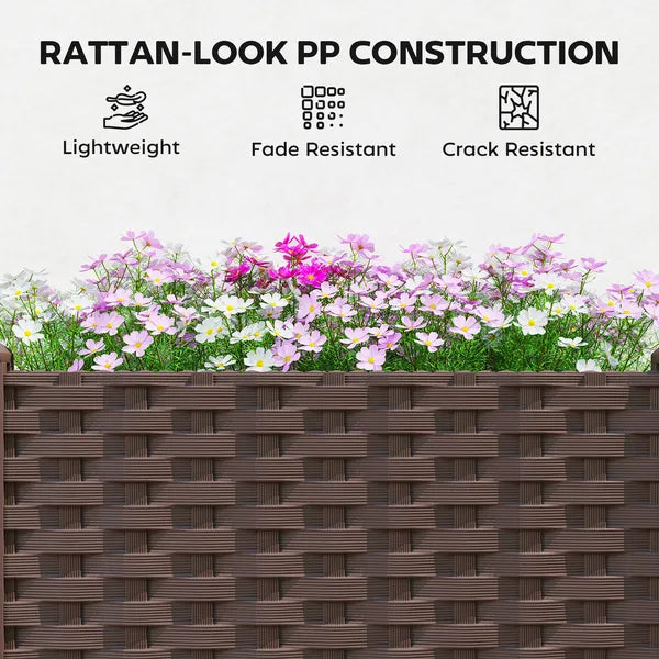 Plastic Raised Garden Bed with Legs, Self Watering Elevated Planter Boxes with Drainage Holes and Plugs, Easy Assembly - product image 8