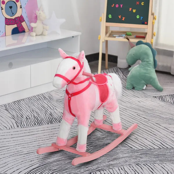 Plush Rocking Horse with Realistic Sounds Pink for Ages 3+ - product image 2