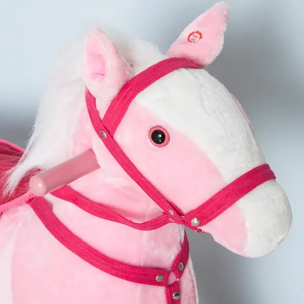 Plush Rocking Horse with Realistic Sounds Pink for Ages 3+ - product image 8