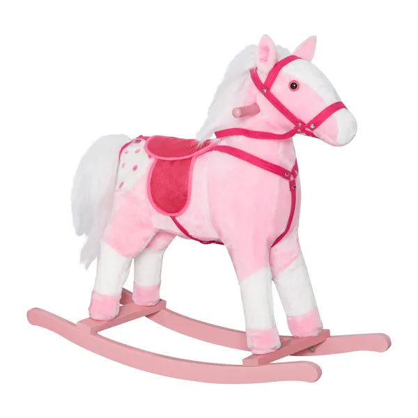 Plush Rocking Horse with Realistic Sounds Pink for Ages 3+ - product image 1