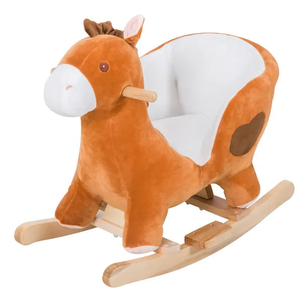 Plush Rocking Horse with Music for Ages 1 to 3 Years, Brown and White - product image 11