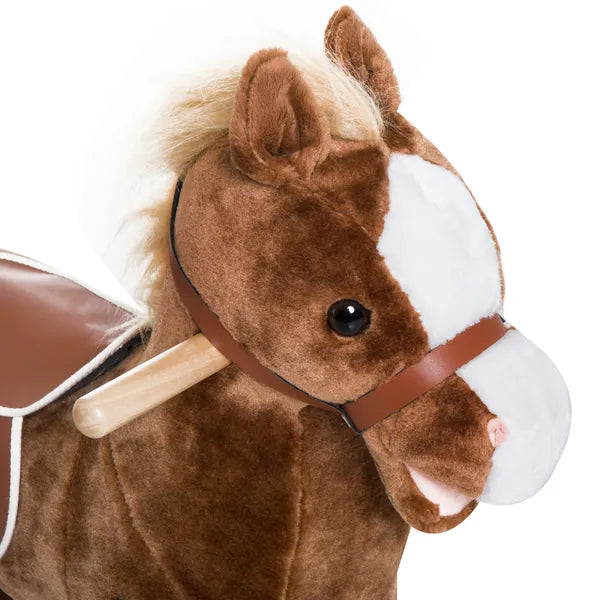 Plush Rocking Horse with Realistic Sounds for Kids Age 3 Years, Brown - product image 8