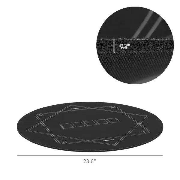 Soozier Poker Mat Texas Hold'em Poker Table Top with Non-Slip Bottom Black - product image 3