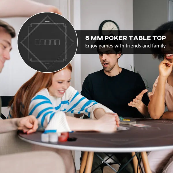 Soozier Poker Mat Texas Hold'em Poker Table Top with Non-Slip Bottom Black - product image 4