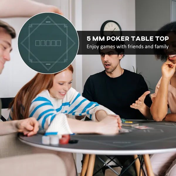 Soozier Poker Mat Texas Hold'em Poker Table Top with Non-Slip Bottom Dark Green - product image 4