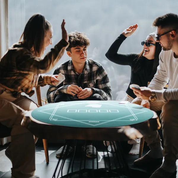 Soozier Poker Mat Texas Hold'em Poker Table Top with Non-Slip Bottom Dark Green - product image 2