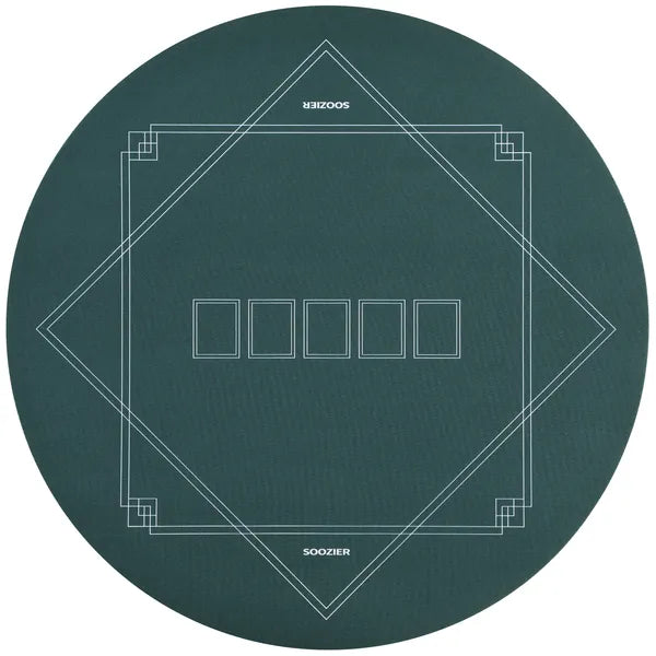 Soozier Poker Mat Texas Hold'em Poker Table Top with Non-Slip Bottom Dark Green - product image 1
