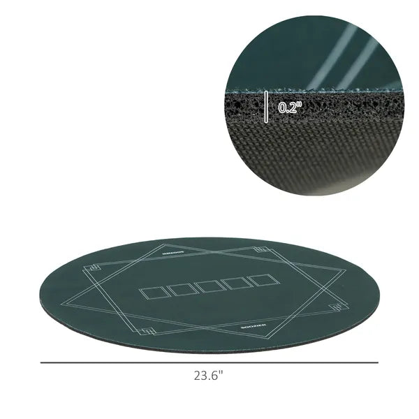 Soozier Poker Mat Texas Hold'em Poker Table Top with Non-Slip Bottom Dark Green - product image 3