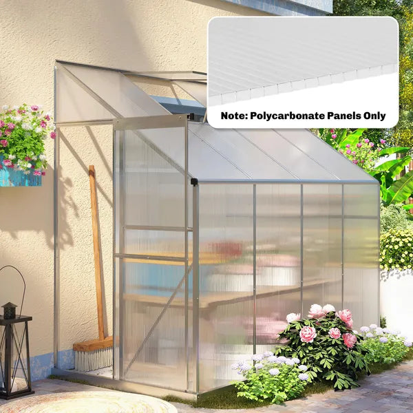 Outsunny Polycarbonate Greenhouse Panels UV Protected Twin-Wall Polycarbonate Sheet 47.2" x 23.6" 10 Pack Clear - product image 2