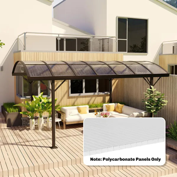Outsunny Polycarbonate Greenhouse Panels UV Protected Twin-Wall Polycarbonate Sheet 47.2" x 23.6" 10 Pack Clear - product image 8
