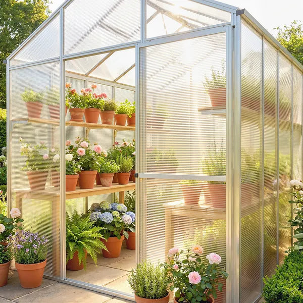 Outsunny Polycarbonate Greenhouse Panels UV Protected Twin-Wall Polycarbonate Sheet 47.2" x 23.6" 10 Pack Clear - product image 7