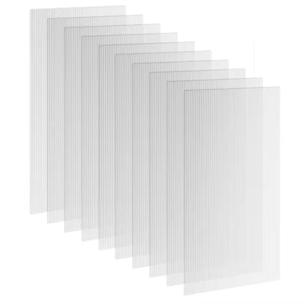 Outsunny Polycarbonate Greenhouse Panels UV Protected Twin-Wall Polycarbonate Sheet 47.2" x 23.6" 10 Pack Clear - product image 11