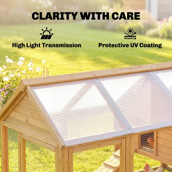 Outsunny Polycarbonate Greenhouse Panels UV Protected Twin-Wall Polycarbonate Sheet 47.2" x 23.6" 10 Pack Clear - product image 5