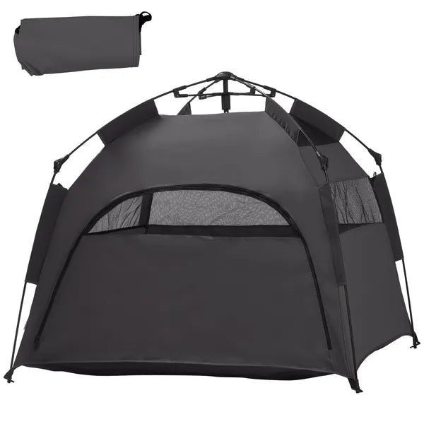 PawHut Pop Up Dog Tent for Extra Large and Large Dogs with Carry Bag, for Beach, Backyard, Home, Dark Gray - product image 1