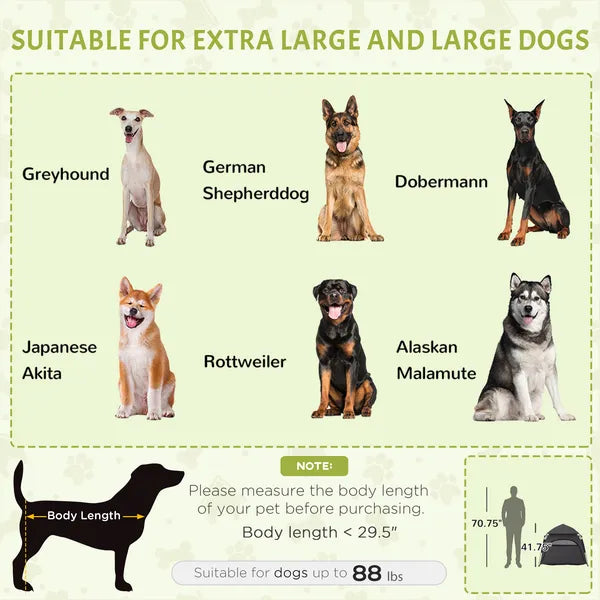 PawHut Pop Up Dog Tent for Extra Large and Large Dogs with Carry Bag, for Beach, Backyard, Home, Dark Gray - product image 4