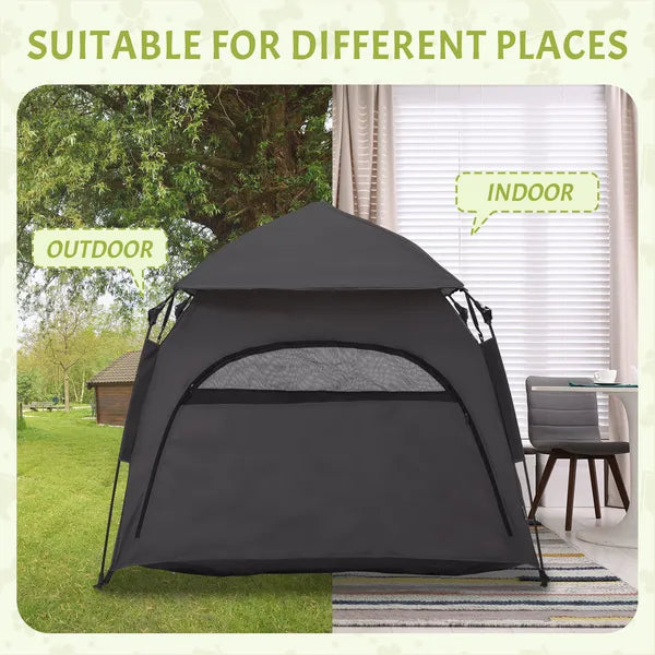 PawHut Pop Up Dog Tent for Extra Large and Large Dogs with Carry Bag, for Beach, Backyard, Home, Dark Gray - product image 6