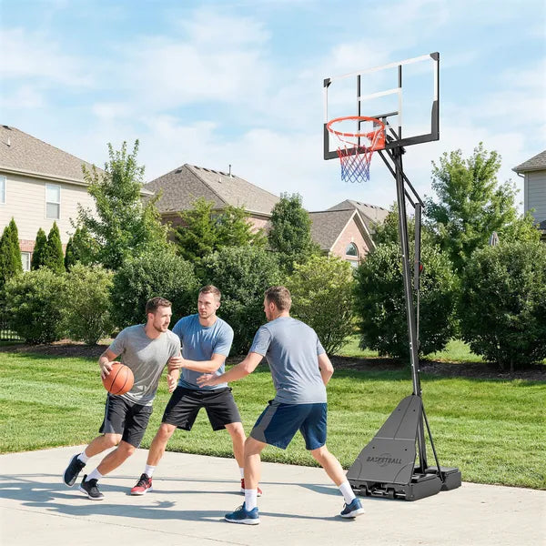 Portable Basketball Hoop Outdoor, 8-10ft Adjustable Basketball Goal, 47 Inch Shatterproof Backboard, Action Grip - product image 8