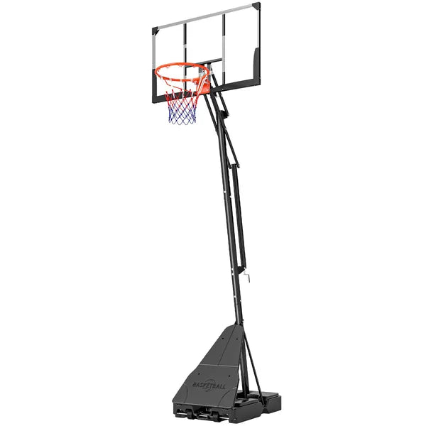 Portable Basketball Hoop Outdoor, 8-10ft Adjustable Basketball Goal, 47 Inch Shatterproof Backboard, Hand-Crank Lift - product image 1