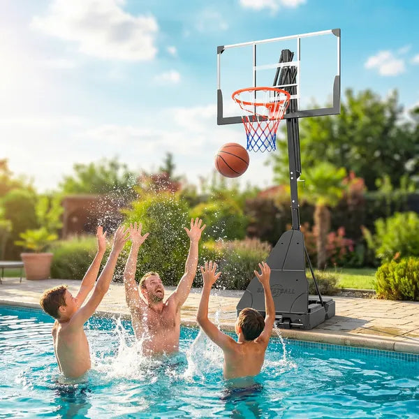 Portable Basketball Hoop Outdoor, 8-10ft Adjustable Basketball Goal, 47 Inch Shatterproof Backboard, Hand-Crank Lift - product image 10
