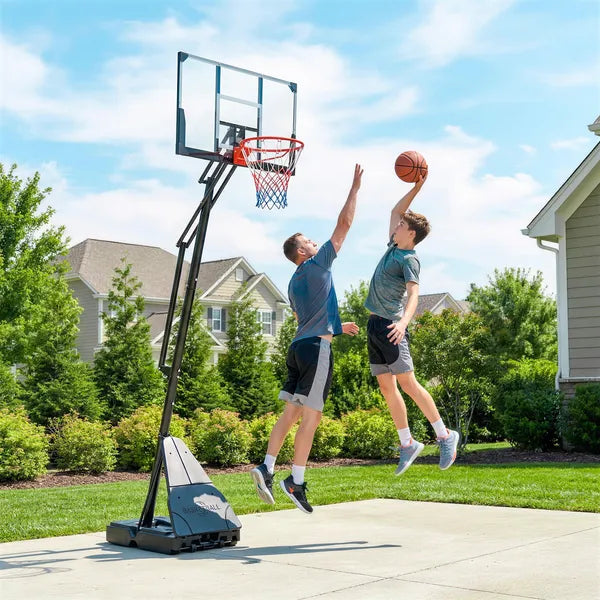 Portable Basketball Hoop Outdoor, 8-10ft Adjustable Basketball Goal, 47 Inch Shatterproof Backboard, Hand-Crank Lift - product image 2