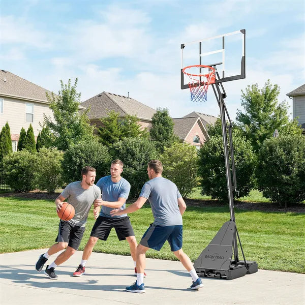 Portable Basketball Hoop Outdoor, 8-10ft Adjustable Basketball Goal, 47 Inch Shatterproof Backboard, Hand-Crank Lift - product image 8
