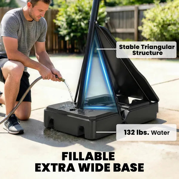Portable Basketball Hoop Outdoor, 8-10ft Adjustable Basketball Goal, 47 Inch Shatterproof Backboard, Hand-Crank Lift - product image 5