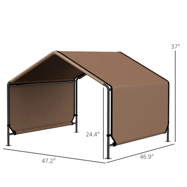 Portable Dog Tent Water Resistant for Outdoor Shade Protection, Brown - product image 3