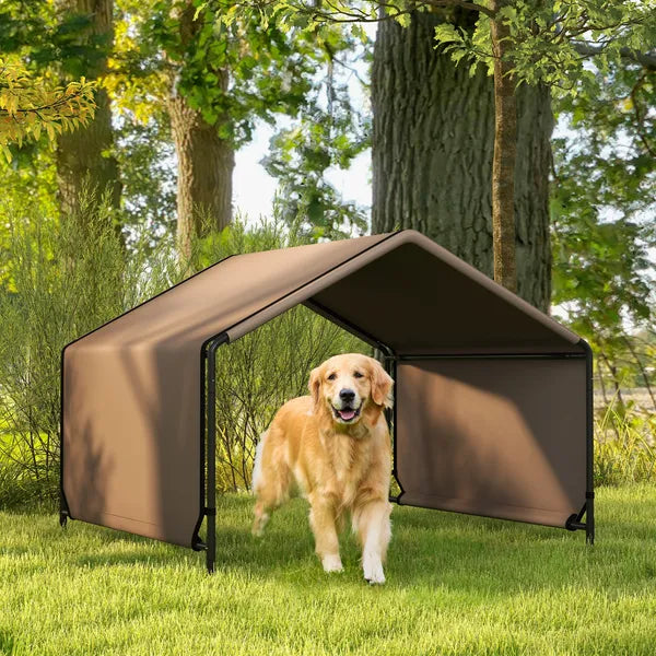 Portable Dog Tent Water Resistant for Outdoor Shade Protection, Brown - product image 2