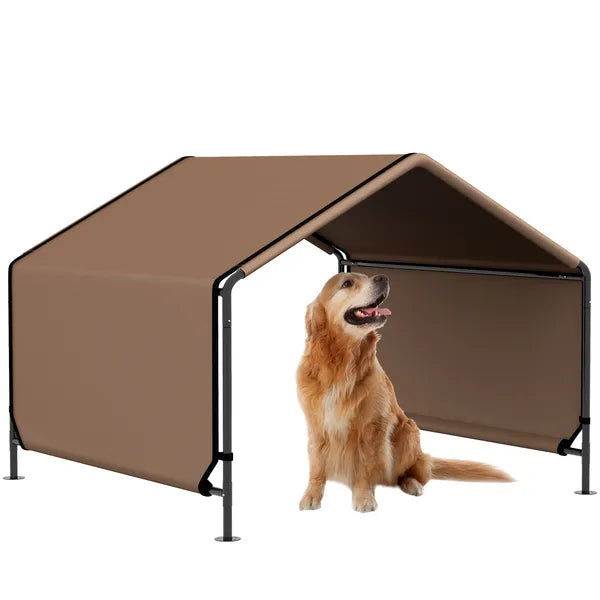 Portable Dog Tent Water Resistant for Outdoor Shade Protection, Brown - product image 11