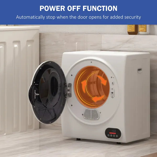 Portable Electric Clothes Dryer 1.5 cu.ft Compact Laundry Dryer 850W for Apartments White - product image 6
