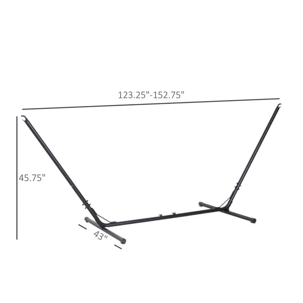 Portable Hammock Stand with Adjustable Steel Stand, Portable and Heavy Duty for Indoor Outdoor Use, Black - product image 3