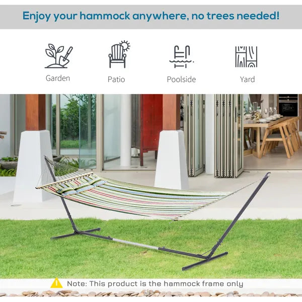 Portable Hammock Stand with Adjustable Steel Stand, Portable and Heavy Duty for Indoor Outdoor Use, Black - product image 6